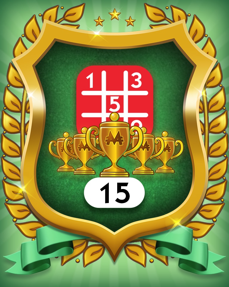 Monopoly Sudoku 5-Trophy Hard 15 Badge