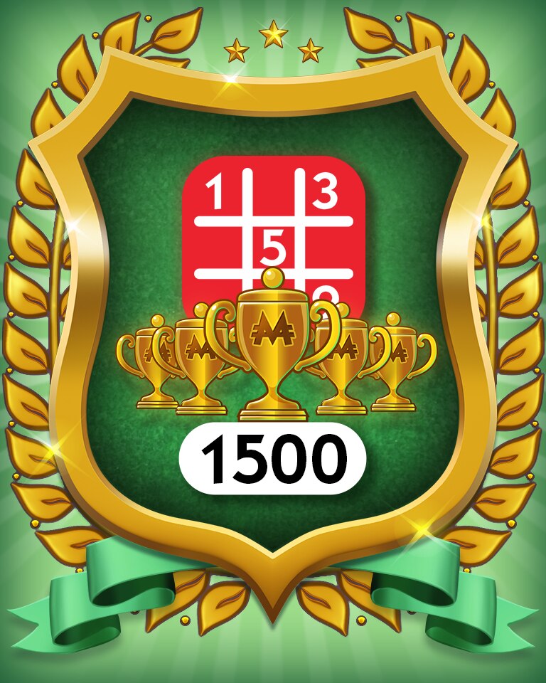 5-Trophy Hard 1500 Badge - Monopoly Sudoku