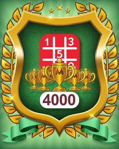 Monopoly Sudoku 5-Trophy Hard 4000 Badge