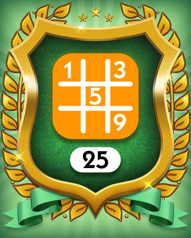 Monopoly Sudoku Medium 25 Badge