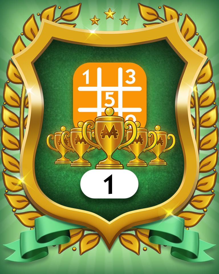 Monopoly Sudoku 5-Trophy Medium 1 Badge