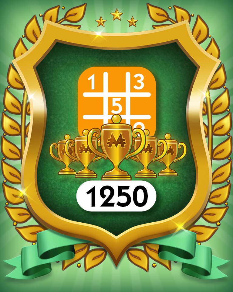 5-Trophy Medium 1250 Badge - Monopoly Sudoku