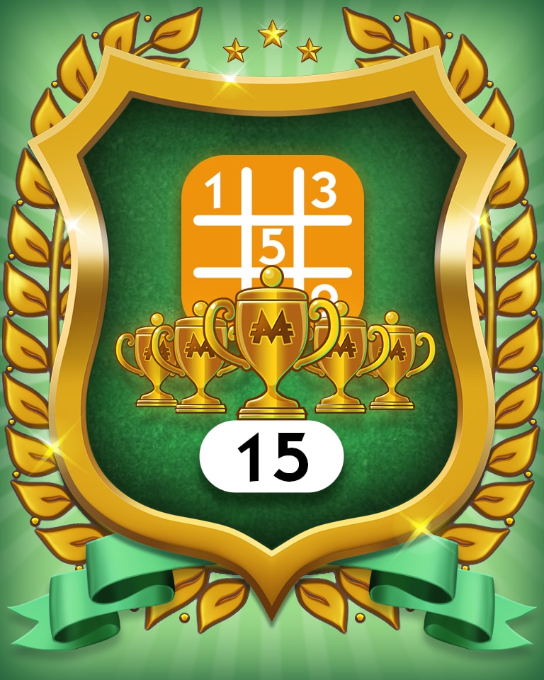 Monopoly Sudoku 5-Trophy Medium 15 Badge