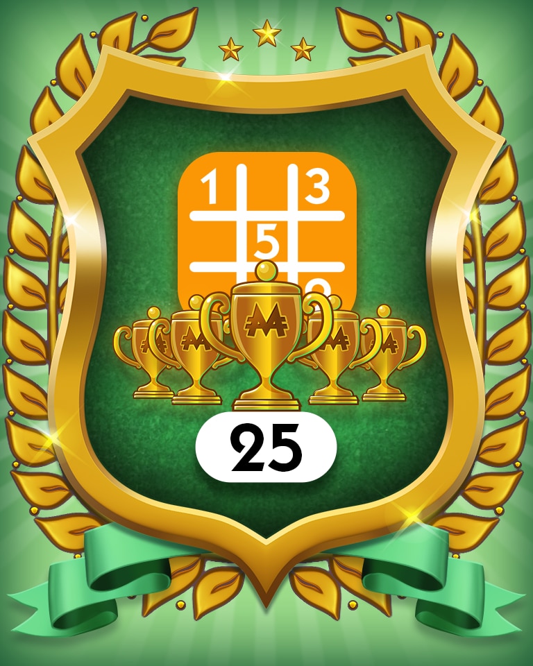 Monopoly Sudoku 5-Trophy Medium 25 Badge