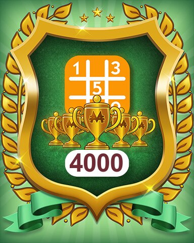 Monopoly Sudoku 5-Trophy Medium 4000 Badge