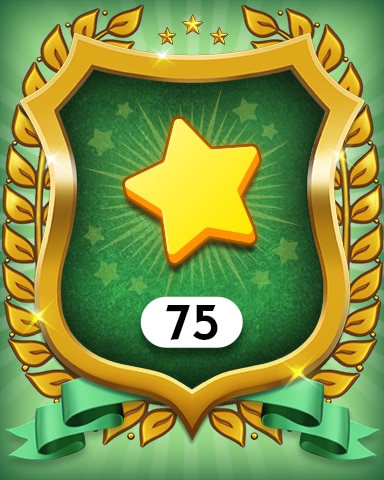 Monopoly Sudoku Stars 75 Badge