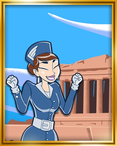 Jet Set Solitaire Athens Extended Stay Coach Badge