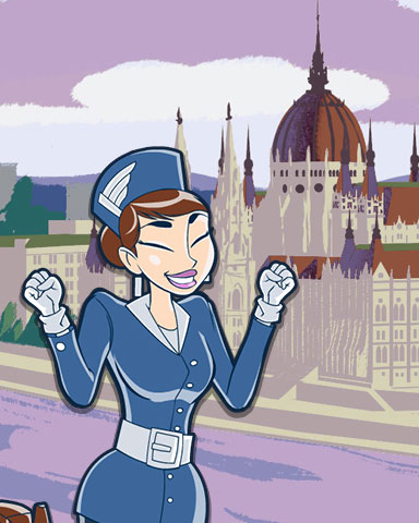 Jet Set Solitaire Budapest Coach Badge