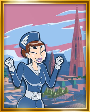 Vienna, Austria Extended Stay Coach Badge - Jet Set Solitaire