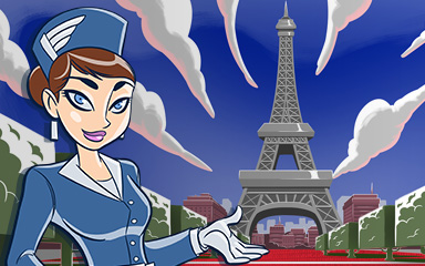 Jet Set Solitaire Paris Coach Badge