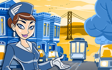 Jet Set Solitaire San Francisco Coach Badge