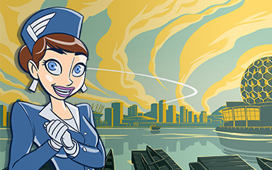 Jet Set Solitaire Vancouver Coach Badge