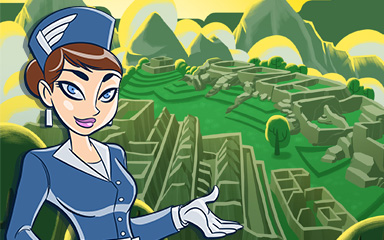 Cusco Coach Badge - Jet Set Solitaire