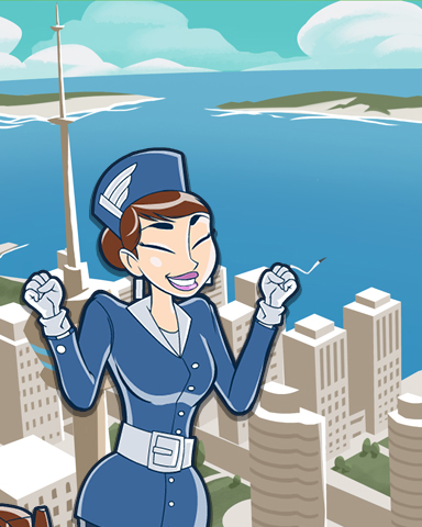 Jet Set Solitaire Toronto Coach Badge