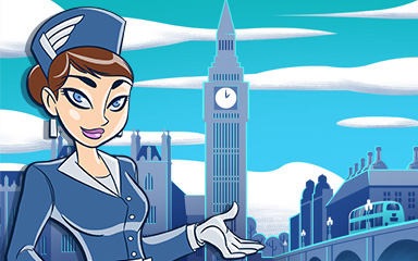 Jet Set Solitaire London Coach Badge