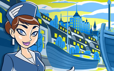 Jet Set Solitaire Stockholm Coach Badge