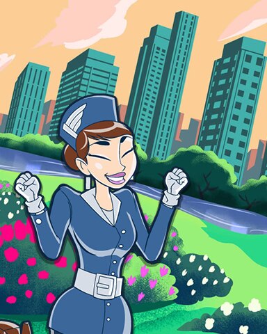 Sidney Coach Badge - Jet Set Solitaire