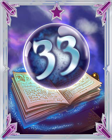 Spellbook Vol. 33 Badge - Jet Set Solitaire