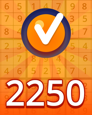Pogo Daily Sudoku Medium 2250 Puzzles Badge