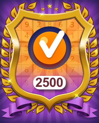 Pogo Daily Sudoku Medium 2500 Puzzles Badge