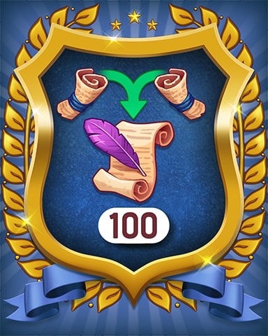 Merge Academy Magic Scrolls 100 Badge