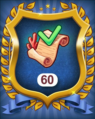 Merge Academy Coral Secrets orders 60 Badge