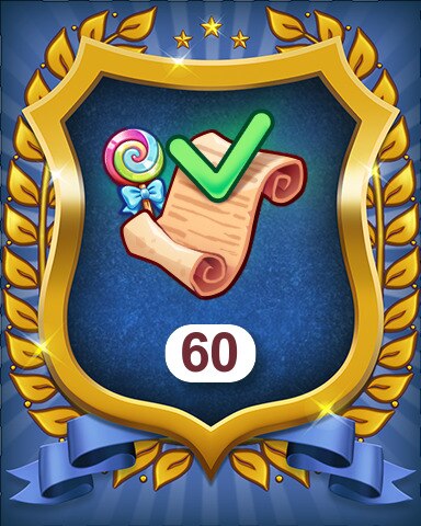 Merge Academy Sugar Rush orders 60 Badge