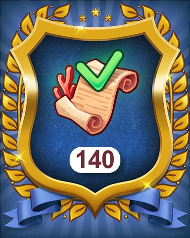 Merge Academy Coral Secrets orders 140 Badge