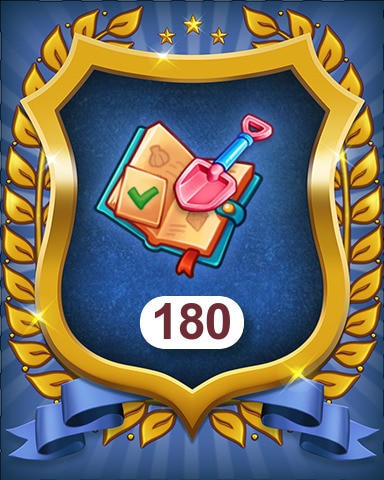 Pogo Merge Academy Complete 180 Coral Secrets objectives Badge