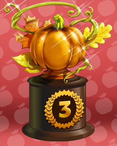 Golden Pumpkin Lap 3 Badge - Mahjong Sanctuary
