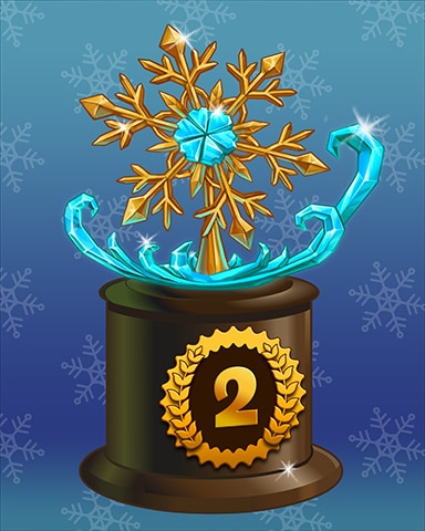 Shimmering Snowflake Lap 2 Badge - Peggle Blast HD