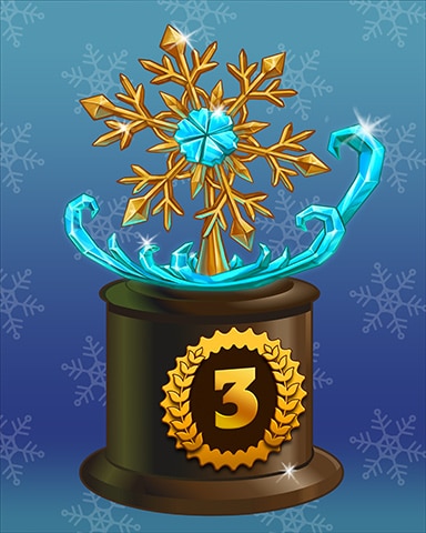 Shimmering Snowflake Lap 3 Badge - Mahjong Sanctuary
