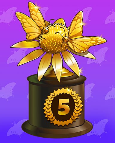 Wheel of Fortune: Pogo Edition Butterfly Blossom Lap 5 Badge