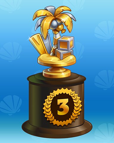 Pogo Mahjong Sanctuary Sun-Kissed Paradise Lap 3 Badge