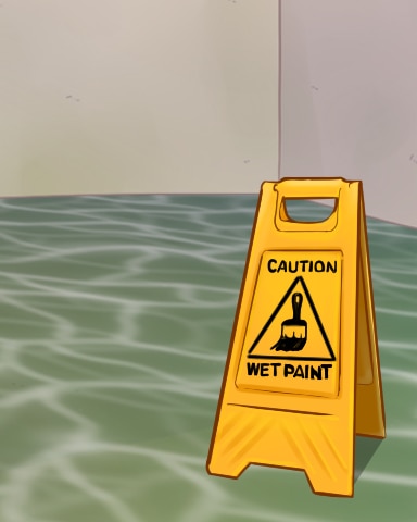 Quinn's Aquarium Painted Beach Badge