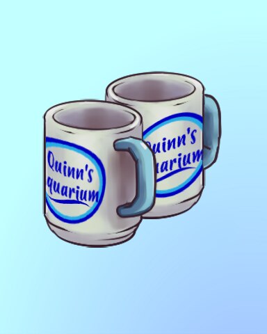 Quinn's Aquarium Morning Mugs Badge