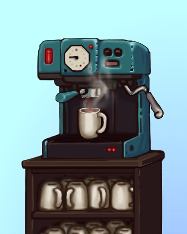Quinn's Aquarium Hot Java Badge