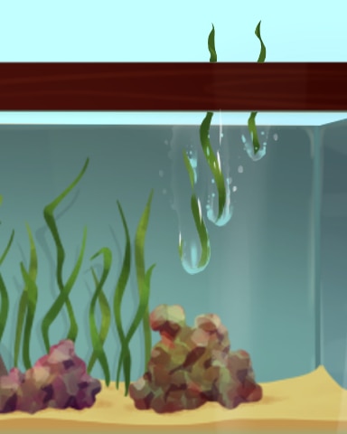 Quinn's Aquarium Submerging Seaweed Badge