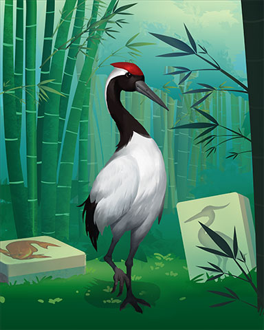 Mahjong Safari HD Strolling Crane Badge