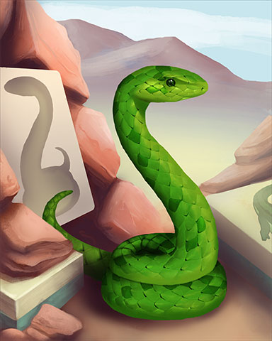 Mahjong Safari HD Snake Silhouette Badge