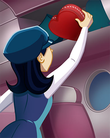 Carry On Heart Badge - First Class Solitaire HD