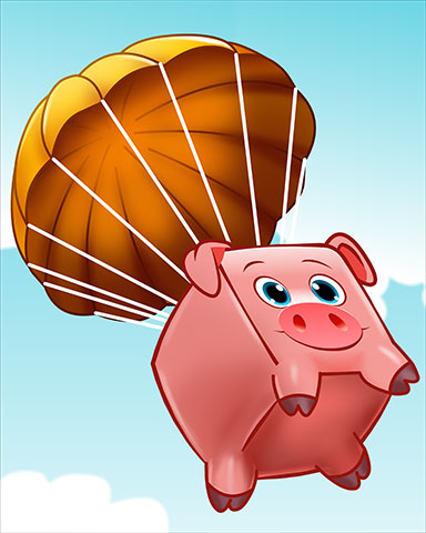 Stack'em HD Parachuting Pork Badge