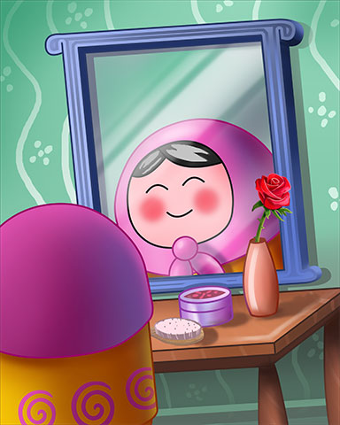 Trizzle Rosy Reflection Badge