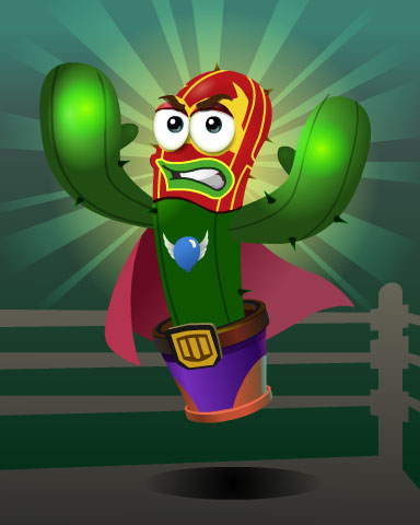 Poppit! HD Luchador Spike Badge