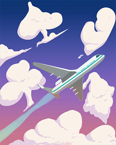 Classy Clouds Badge - First Class Solitaire HD