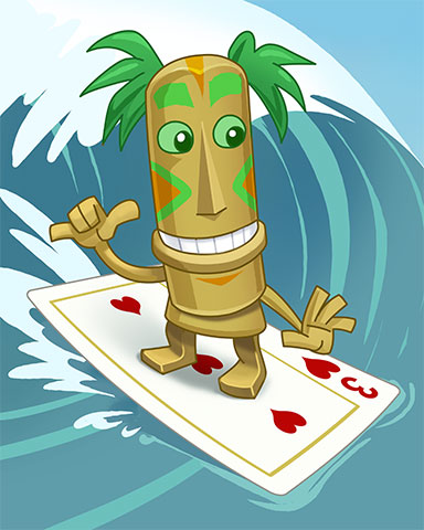 Pogo Jungle Gin HD Surfing Tiki Badge