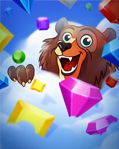 Pogo Bejeweled Stars Bear in the Clouds Badge