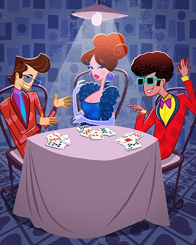 Canasta HD Cool Cats Card Night Badge