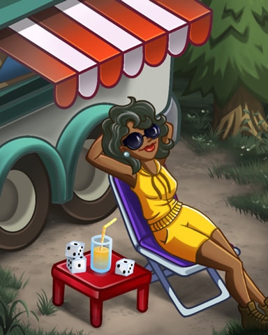 Diana's Peaceful Break Badge - Dice City Roller HD