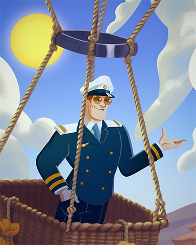 Pogo First Class Solitaire HD First Class Balloon Ride Badge